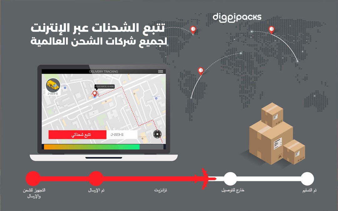 تتبع الشحنات عبر الإنترنت